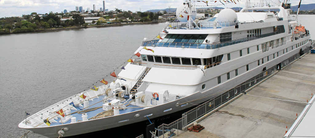 PICTURE PERFECT: (from top) MV Orion docks at Brisbane Port’s passenger terminal. Captain Vincent Taillard on the bridge, suites and stateroom choices, the sundeck jacuzzi and the Constellation restaurant. PICTURE PERFECT: (from top) MV Orion docks at Brisbane Port’s passenger terminal. Captain Vincent Taillard on the bridge, suites and stateroom choices, the sundeck jacuzzi and the Constellation restaurant.